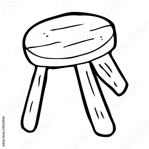 cartoon wooden stool