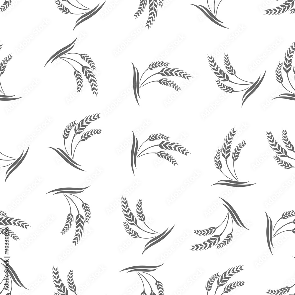 seamless pattern with wheat