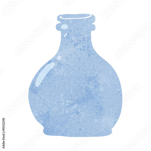 cartoon old glass vase