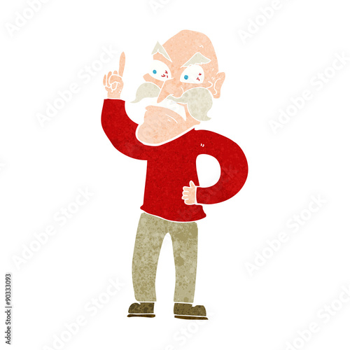 cartoon old man laying down rules