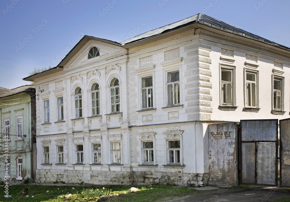 Former house of merchants Korovkin in Kalyazin Russia