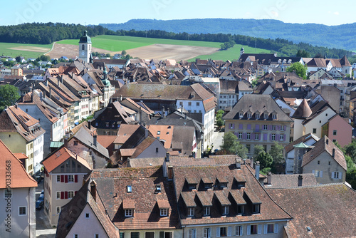 Porrentruy town in the canton Jura, Switzerland photo