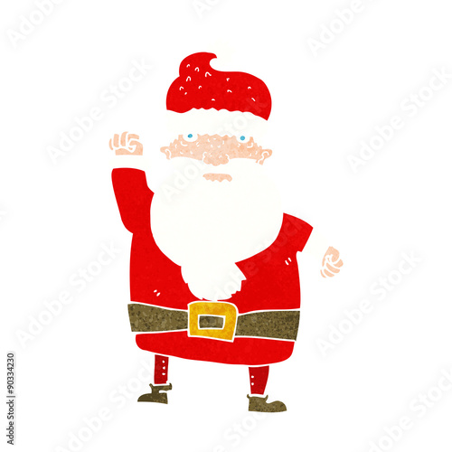 cartoon angry santa claus