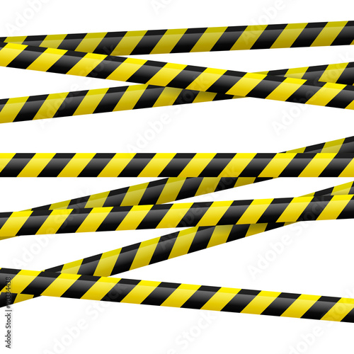 Black and yellow danger tape
