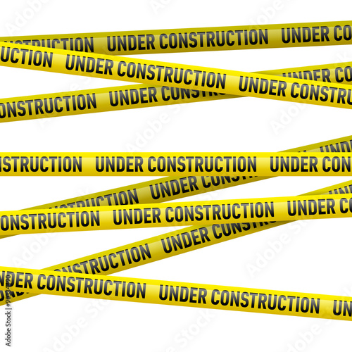Yellow under construction danger tape © Dvarg