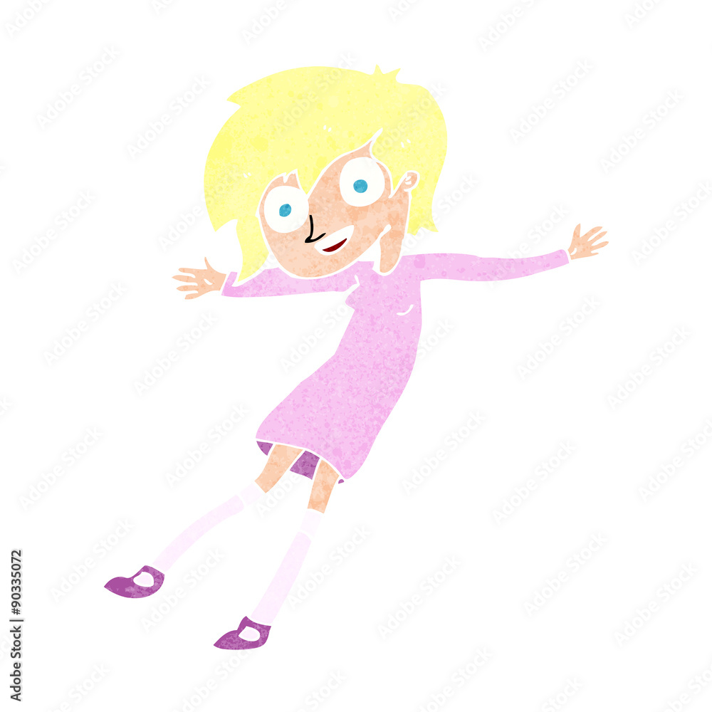 cartoon crazy excited girl cartoon crazy excited girl