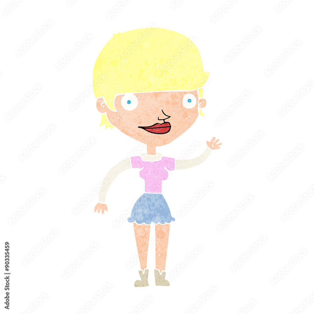 cartoon woman with idea cartoon woman with idea
