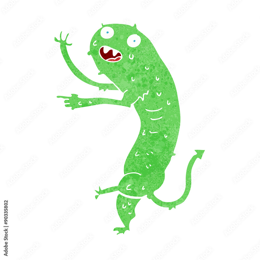 Naklejka premium cartoon gross little monster