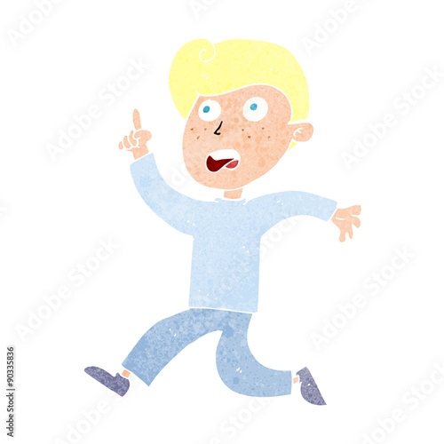 cartoon boy panicking