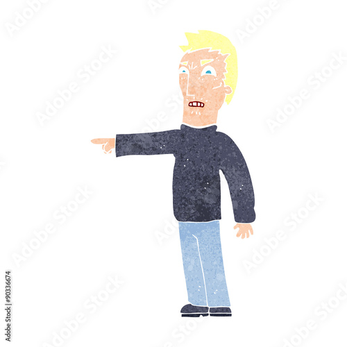cartoon angry man pointing