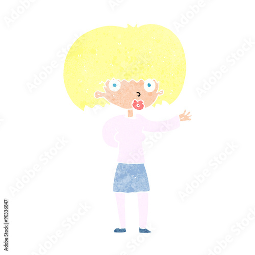cartoon woman gesturing