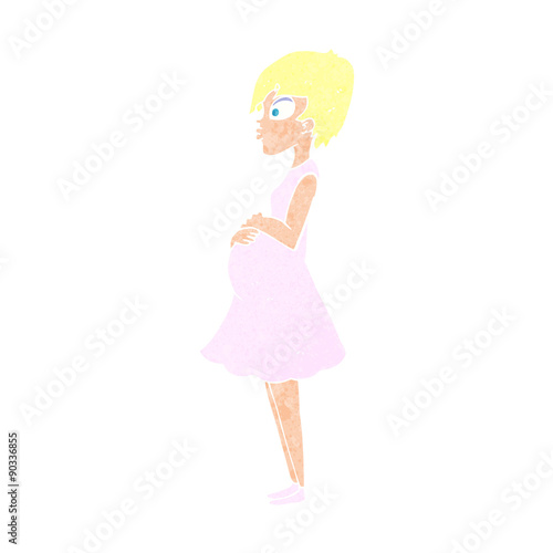 cartoon pregnant woman