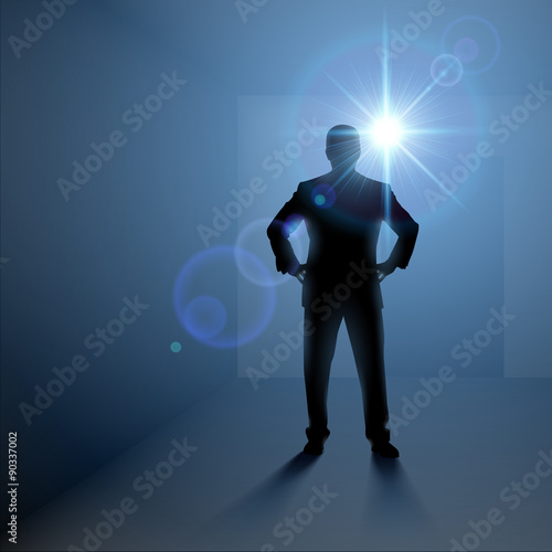 Man standing alone in the room