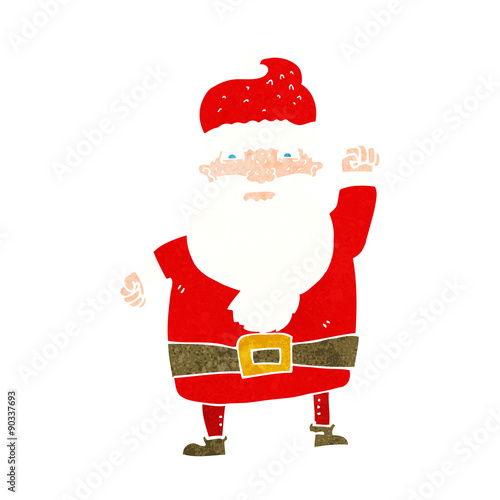 cartoon angry santa claus