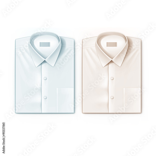 Classic men shirt set isolated vector illustration