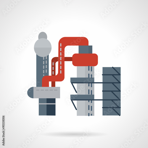 Metallurgical works flat vector icon