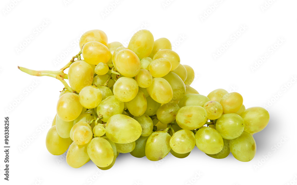 A bunch of bright ripe grapes