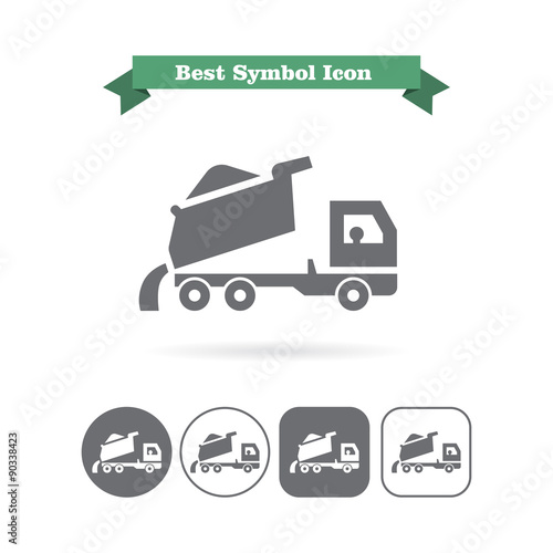 Unloading dump truck