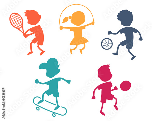 Cartoon sport icons