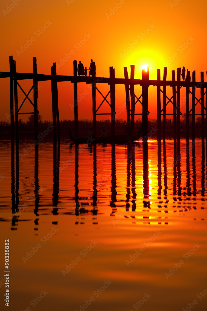 U Bein Bridge, Mandalay, Myanmar