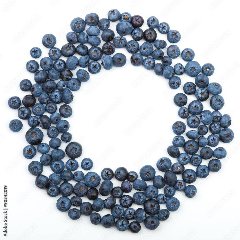 Blueberry Frame isolated on white Blueberry Frame isolated on white