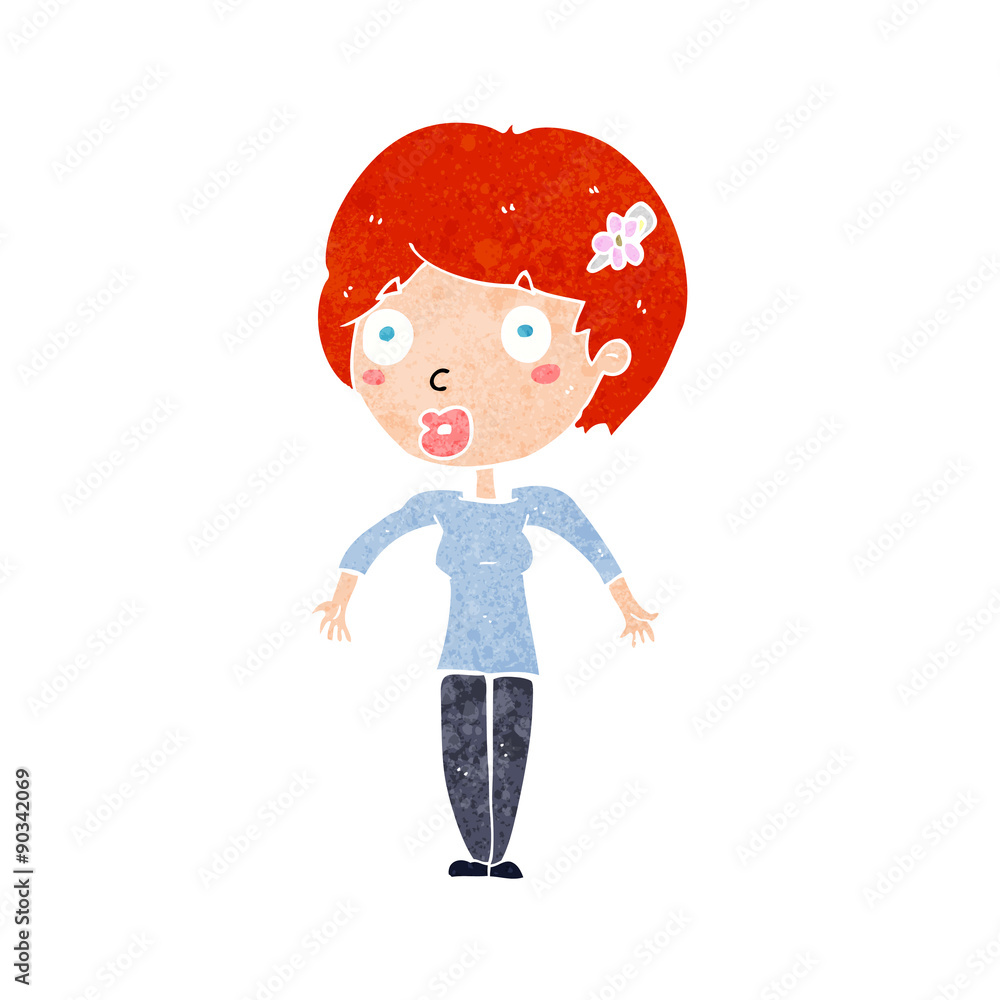 cartoon shocked woman cartoon shocked woman