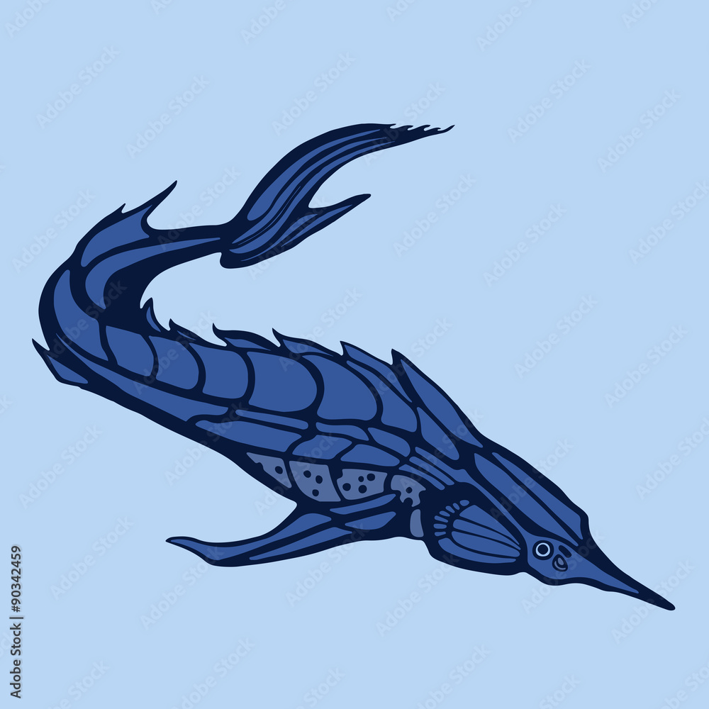 Naklejka premium Sturgeon Fish