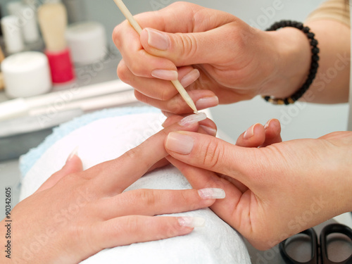 Preparing manicure