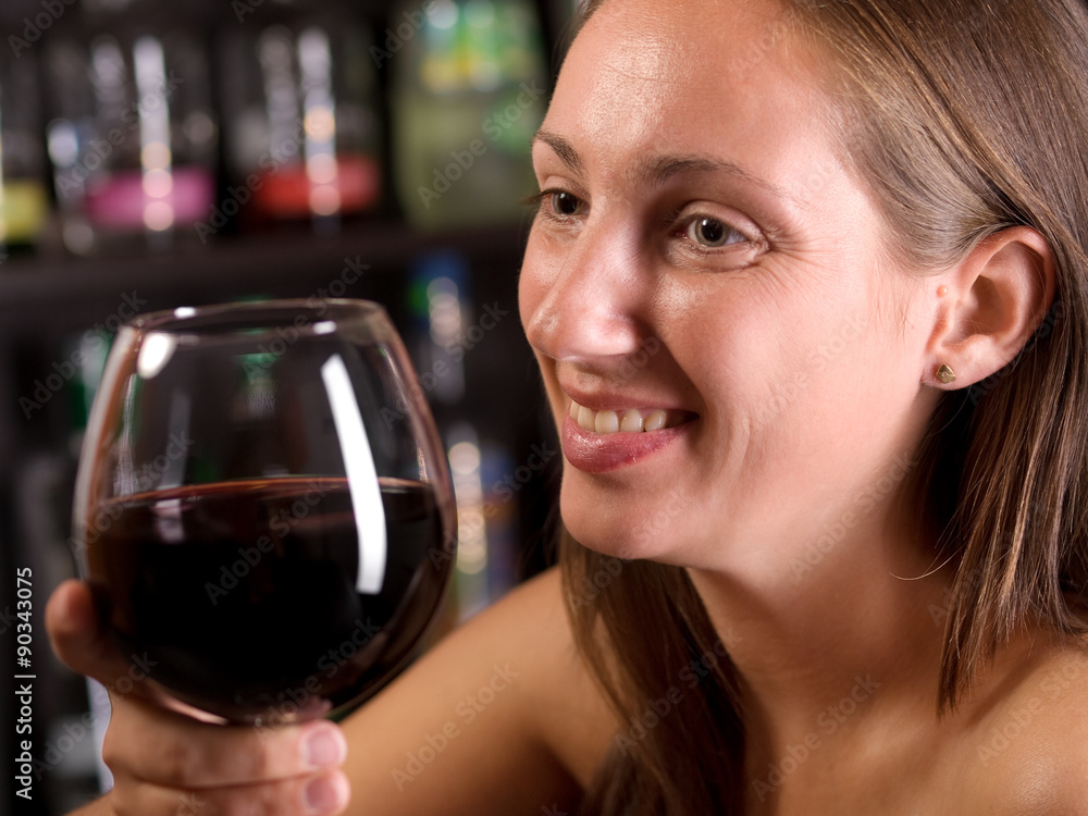 Woman with a drink Woman with a drink