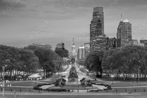 Philadelphia skyline at night