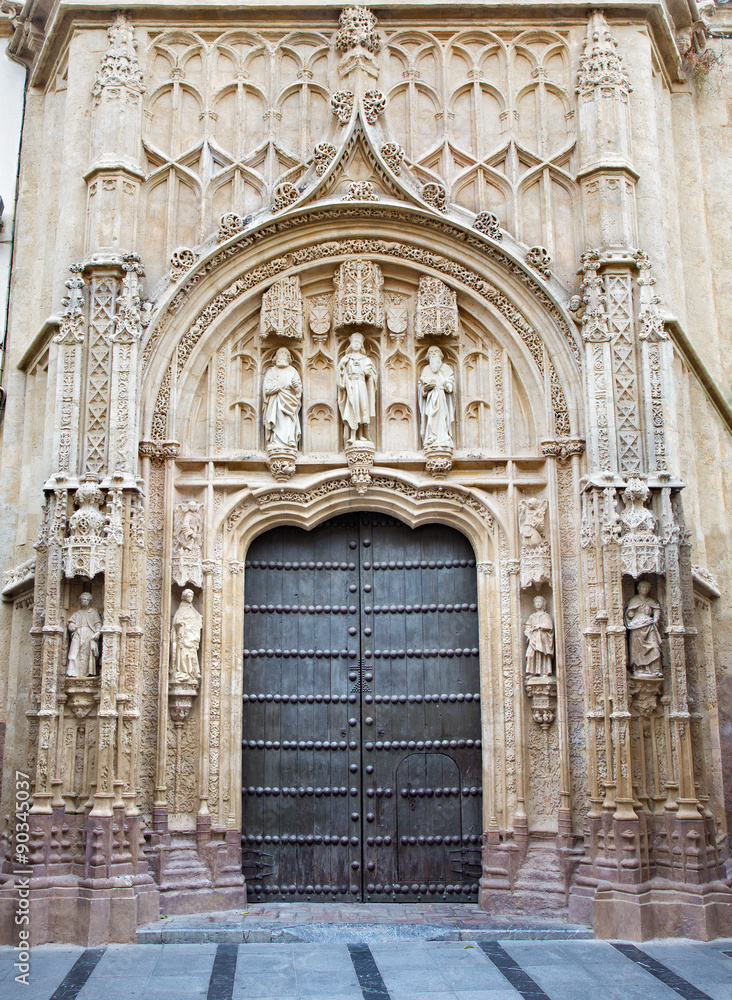 Cordoba - gothic portal of Royal hospital San Sebastian