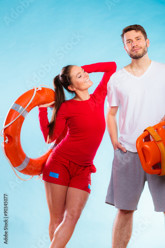 lifeguards on duty with equipment