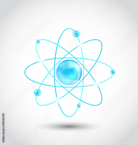 Atom symbol isolated on white background