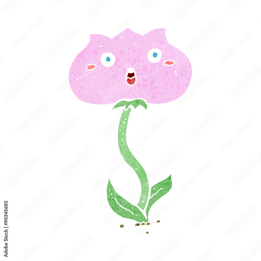 cartoon shocked flower cartoon shocked flower