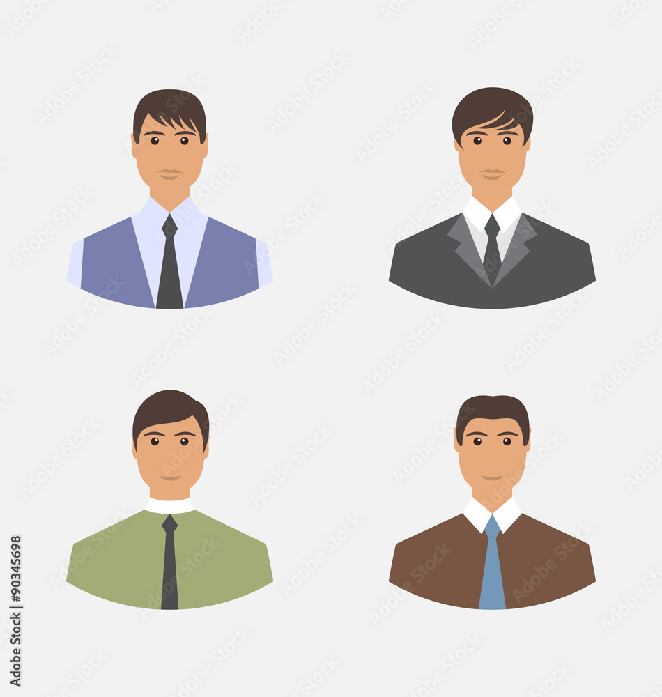 Avatar set front portrait office manager for web design Avatar set front portrait office manager for web design