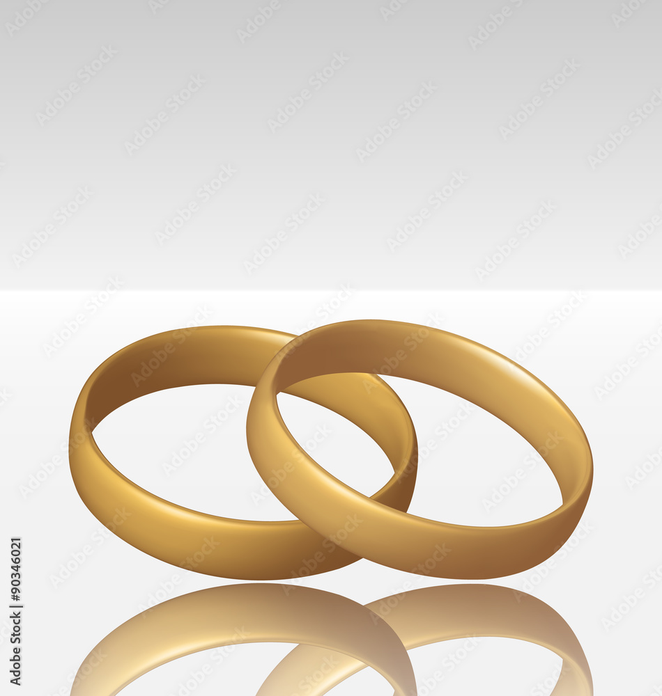 Jewelry two golden ring