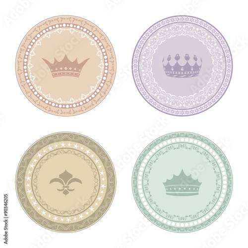 set of vintage labels