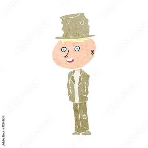 cartoon funny hobo man