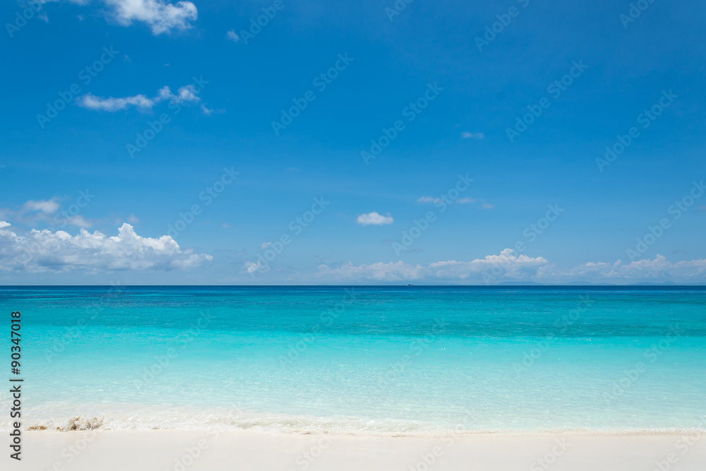blue sky with sea and beach blue sky with sea and beach