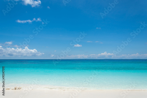 blue sky with sea and beach