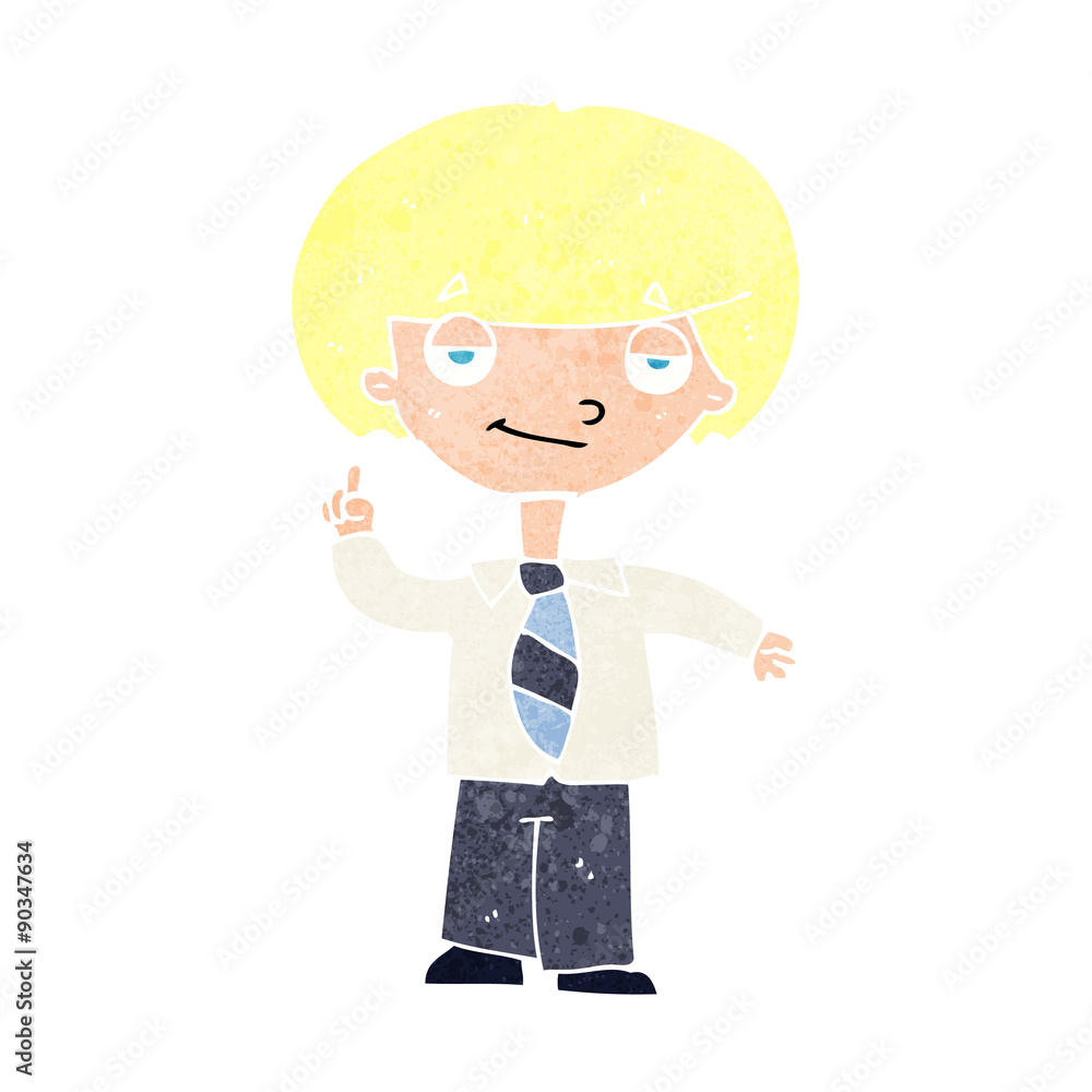 cartoon school boy answering question cartoon school boy answering question