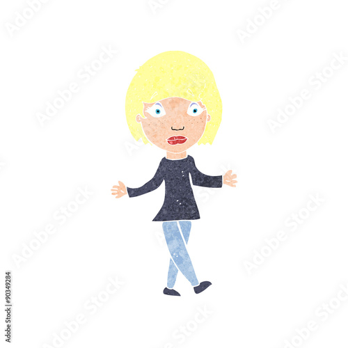 cartoon suprised woman