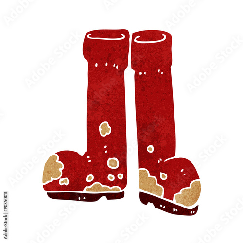 cartoon muddy boots