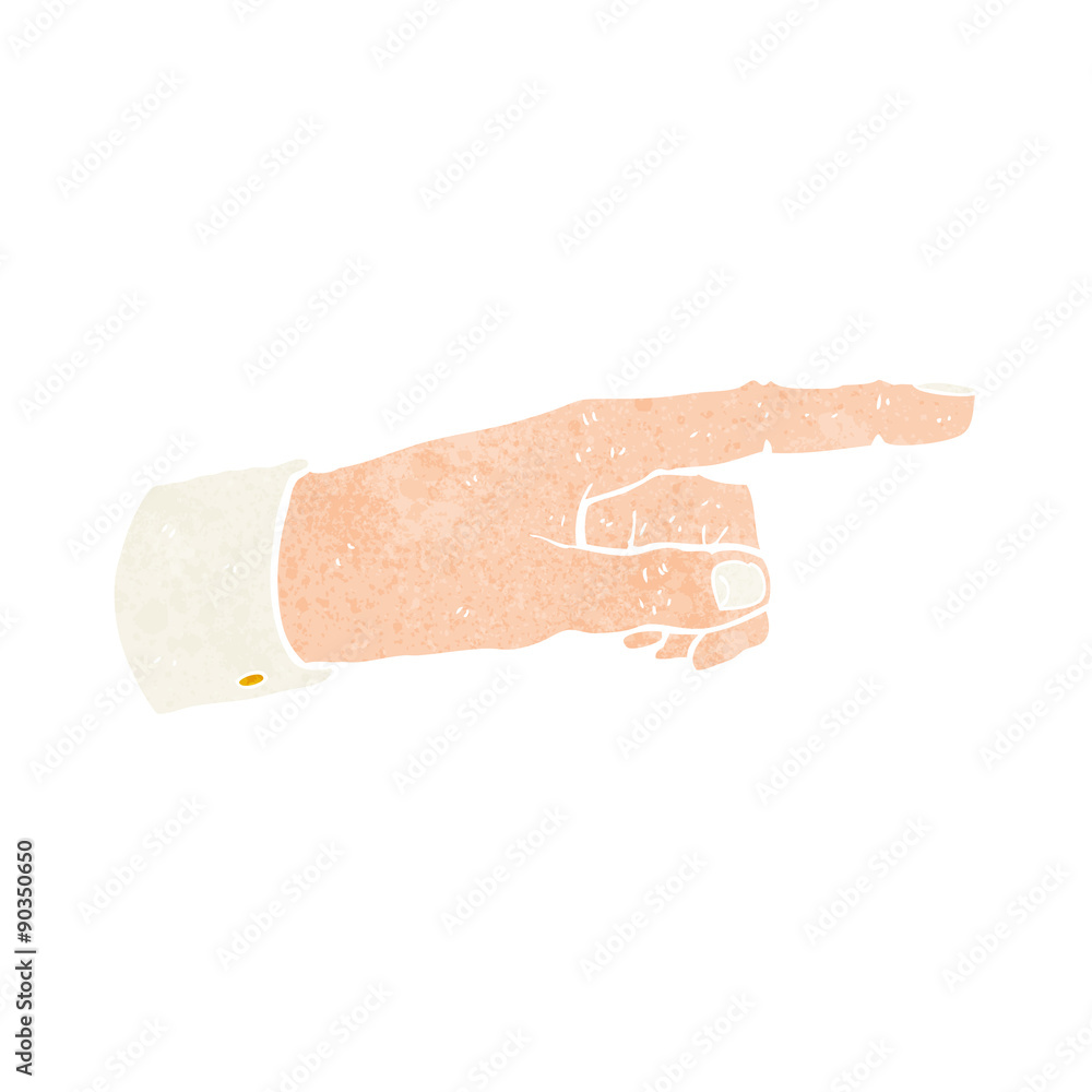 cartoon pointing hand