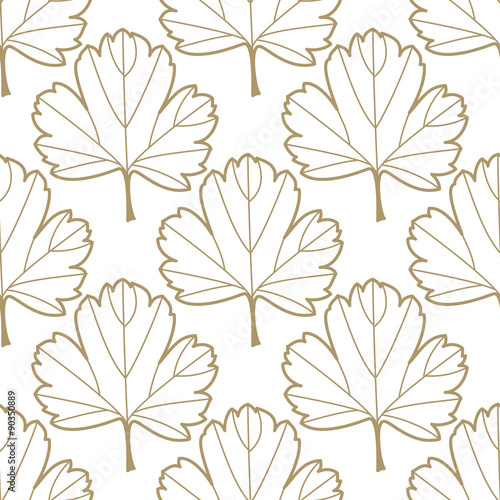 Seamless pattern with leaves