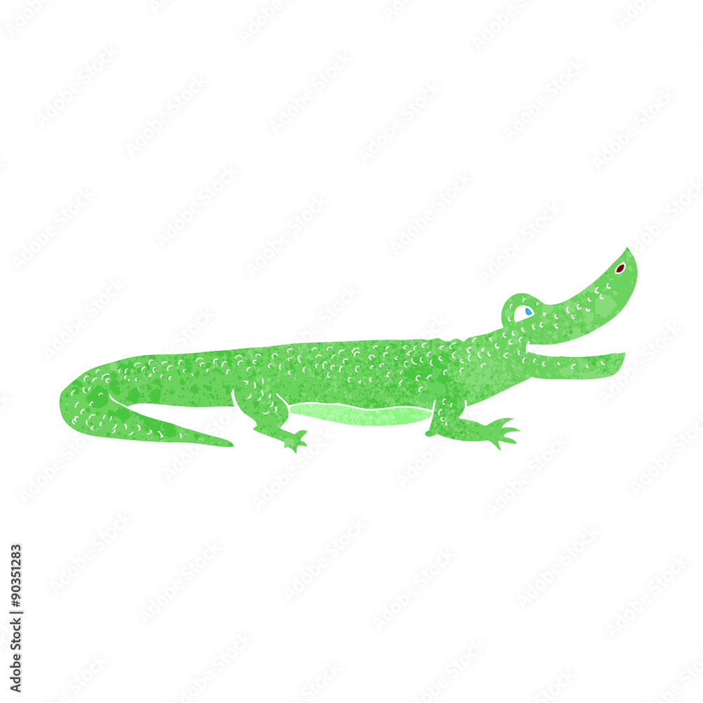 Fototapeta premium cartoon happy crocodile