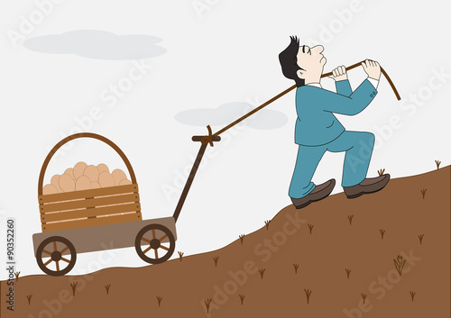 Concept business, Do not put all your eggs in one basket
