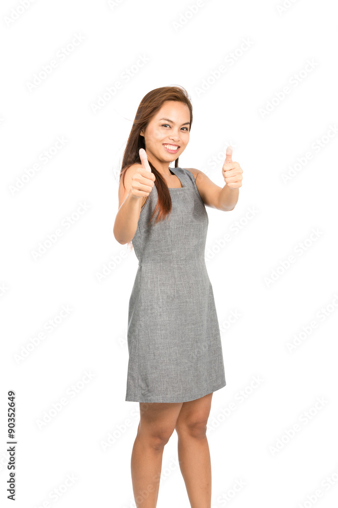 Good Job Two Thumbs Up Complimenting Asian Girl V Good Job Two Thumbs Up Complimenting Asian Girl V