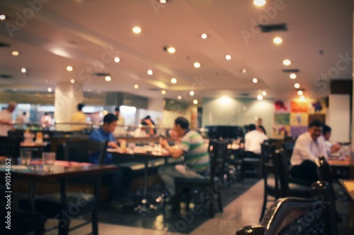 Blurred of restaurant at night © Successo images