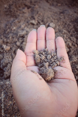 Soil on hand